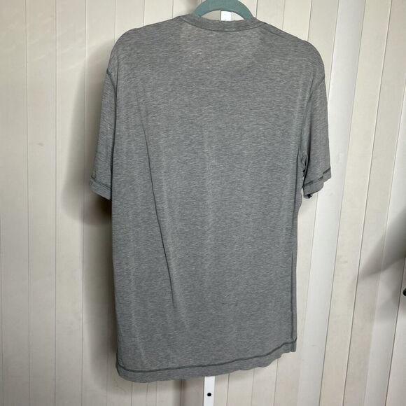 Lululemon T Shirt Distressed Neckline Gray Color Short Sleeves - Picture 5 of 6